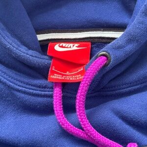 Nike Elite Royal Blue Hoodie with Purple Drawstrings